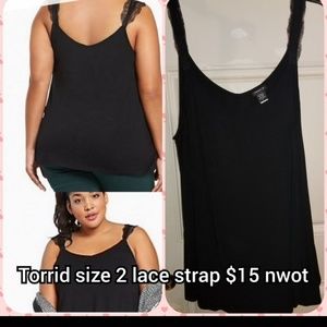 Torrid Lace Strap Sleeveless Tank Top